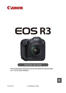 Canon EOS R3 manual. Camera Instructions.